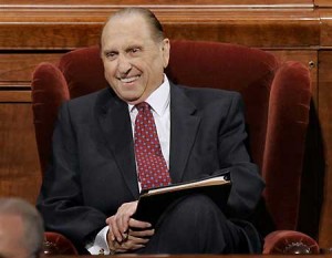 Thomas S. Monson is the Lord's mouthpiece on earth today.