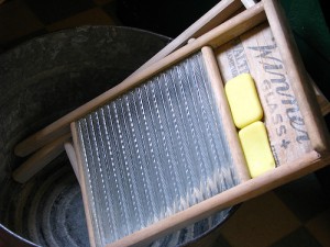 Scrub board for washing clothes by hand